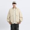M-XL Novo Tamanho Grande Roupa de Trabalho Jaqueta de Couro PU Masculina Jaqueta de Couro Engordada Uniforme de Baseball Masculino Roupa para Gordos Estilo de Rua Americano