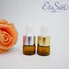 LCD01-1ML Marrón gotero de tetina con tubo de succión botella de aceite esencial de vidrio perfume en spray sub-embalaje botella cosmética vacía