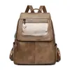 Mochila nueva de cuero suave para mujer, mochila PU moderna estilo coreano, antirrobo, multipropósito, bolsa escolar grande para mujer, envío transfronterizo