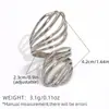 Anillos con un Toque de Lujo de Nicho, Empaque de Joyería Estilo Ins de Lujo Ligero, Joyería Geométrica Hueca para Mujer, Venta al por Mayor Transfronteriza de Verano