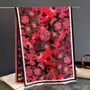 Bufanda de Cachemira con Margaritas Pequeñas Estilo Mori para Mujer, Otoño e Invierno, Chal Cálido Elegante Vintage para Aire Acondicionado, Venta al por Mayor