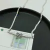 Collar de nudo de moda estilo punk acero de titanio no se decolora estilo frío temperamento todo lo combina cadena corta para la clavícula cadena para el cuello