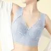 Camisola de Encaje Inalámbrica Tallas Grandes Transfronteriza para Mujer, Estilo Delgado, Minimiza el Busto Grande, Recoge y Previene la Flacidez