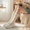 Meias Finas Doces e Meninas com Laços de Fita Estilo Ballet, Meias até a Panturrilha, Novas Meias Simples Versáteis de Primavera/Verão