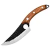 Cuchillo curvo para desollar forjado en acero fino, forja de una sola pieza, cuchillo especial para matar cerdos de matadero, cuchillo para deshuesar y cortar carne, afilado y duradero