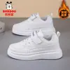 Sapatos Infantis Babudou, Tênis Esportivos Brancos, Tênis Impermeáveis para Escola Primária, Sapatos para Meninas, Sapatos de Treinamento Moral para Crianças