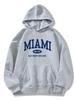 Impressão de letras Moda europeia e americana Suéter moderno folgado com capuz outono e inverno roupa casual feminina entrega de peça única moletom