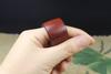Anillo de madera con forma de hoja pequeña de palisandro tallado en prajna Sutra del Corazón, plato creativo para jugar al puesto de TikTok, transmisión en vivo del mercado nocturno