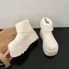 Zapatos de Estilo Birkenstock con Suela Gruesa, que Aumentan la Altura, de Felpa, Botas de Nieve Ultrasuaves para Mujer, Nuevo Modelo 2026, Botines Originales para Dedo Gordo, Zapatos de Algodón Peludos