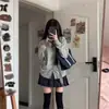 Nicho Original Jk Uniforme de Marinheiro Feminino Manga Longa Estilo Preppy Estilo Japonês Rosa Flor de Cerejeira Cardigan Uniforme Externo Outono e Inverno