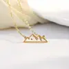 Set de Caja de Regalo con Semillas de Berro, Collar con Forma de Montaña para el Día de la Madre, Cadena Clavicular de Acero Inoxidable de Moda, Regalo para Mamá