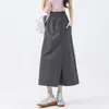 Tallas Grandes Yamamoto Tooling Ocho Culottes Mujer 2025 Nuevo Verano chica rellenita Cintura Alta Delgado Falda Pantalones de Pierna Ancha