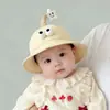 Gorro de Bebé Estilo Delgado para Primavera y Otoño Protector Solar Protección Solar Ala Ancha Sombrero de Pescador para Niños y Niñas Edad Pequeña Sombrero de Cubo de Dibujos Animados Verano