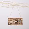 Letrero colgante de madera para cafetería de comercio exterior, regalo para el hogar, cocina, cafetería, decoración, colgante personalizado