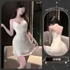 Lencería Sexy con Pechos Expuestos, Abertura de Seda de Hielo, Espalda Descubierta, Camisola Tentación Sin Quitarse Camisón, Conjunto Pura Pasión Qqny