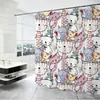 Amazon se especializa en cortinas de ducha con estampado digital de dibujos animados, cortinas divisorias de baño sin taladro con diseños personalizables