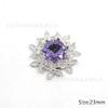 Venta Caliente 23mm Plata Redondo Piedra Satélite Flor Plato Diamante DIY Tocado Zapatos Ropa Bolso Joyería Aleación Accesorios Material