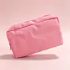 Bolsa de tocador de viaje portátil de lona de color sólido del fabricante, también adecuada como estuche para estudiantes