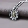 Plata de Ley S925 Diseño de Nicho Elefante Dios Buda Amuleto Colgante Estilo Retro Antiguo Hombres y Mujeres Personalizado Versátil Al por Mayor