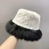 Sombrero de Cubo de Felpa Estilo Coreano para Mujer, Cálido de Invierno, Versátil, Cortavientos, Sombrero de Pescador, Adelgazante de Rostro, Moderno, Engrosado, Sombrero Mongol