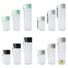 Botella de Agua Deportiva al por Mayor para Exteriores de Gran Capacidad Taza de Plástico Mate Taza de Plástico Transparente Portátil con Correa y Colador de Té