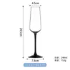 Taça de Vinho Preta Estilo Gravata Borboleta de Luxo Leve, Copo de Cristal para Restaurante, Taça para Harmonização de Casamento, Taça de Champagne Preta e Vermelha para Uso Doméstico