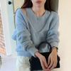 Nuevos Suéteres Estilo Coreano Otoño e Invierno 2025, Sueltos y Versátiles, Suéteres Elegantes y con Estilo, Tops, Chalecos, Conjuntos de Dos Piezas de Punto para Mujer