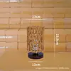 Luminária de Mesa de Corda de Papel Retrô Carregamento Solar Lâmpada para Acampamento ao Ar Livre Lâmpada de Atmosfera para Quarto Sala de Jantar Luminária de Mesa Tecida à Mão Ferro