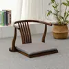 Silla Tatami con Respaldo, Silla de Habitación Estilo Japonés, Asiento de Cama con Reposabrazos, Silla para Ventana de Piso, Taburete sin Patas, Silla Kang