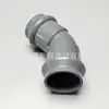 Codo de 45 grados de doble rodamiento de PVC 125 de estándar nacional, codo duro de PVC de doble rodamiento, conexión de enchufe con anillo de goma