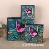 Bolsa de papel con diseño de flamencos de verano, bolsa de regalo portátil, bolsa de regalo para ropa, cosméticos, bolsa de regalo de devolución