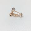 Acessórios de brincos DIY Super Flash Zircon Parafuso Clipe de orelha Ajustável em forma de U Ear Stud para Ear Clip Converter