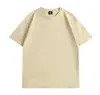 Camiseta de Color Sólido con Cuello Redondo Estampada con Logo Publicidad Camisa Cultural Algodón Puro Hombro Caído Cuello Redondo Manga Corta Ropa de Trabajo Uniforme de Clase DIY