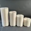 Mesa de postres cilíndrica plegable para bodas, columna romana de papel, adornos de plomo para caminos, escaparates de centros comerciales, diseño para fiestas de cumpleaños