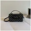 Bolso Pequeño Cuadrado Súper Moderno de Lunares de Nicho Lindo para Mujer, Bolso Cruzado, Bolso de Mano Pequeño de Alta Gama, Bolso de Tofu Moderno y Versátil