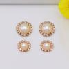 Cadena de Garra Perla Redonda Disco Broche de Taladro Diamante Ojo de Gato Diamantes de Cristal Plata diy Accesorios para el Cabello Accesorios de Metal