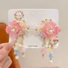 Pinzas para el Cabello de Alta Gama Estilo Antiguo para Recoger el Cabello Suelto, Nuevo Pasador de Flor con Borla Estilo Chino, Accesorio para el Cabello Hanfu Qipao