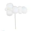 Decoración de pastel serie arcoíris globo aerostático tridimensional nubes luna meteoro color láser tarjeta tarjeta de fiesta plug-in