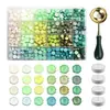 Cuchara para cuentas de cera, juego blanco compartimentado para cera, accesorios para sellos de cera de fuego, cuchara para cera de fuego, juego de montaje automático de velas blancas pequeñas