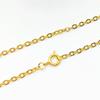 Colar pequeno feminino popular de aço titânio, fivela redonda, corrente de soldagem cruzada, colar de corrente de soldagem de ouro 18K, lote