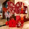 Suministros para Decoración de Habitación de Boda Sala de Estar de Boda Mariposa Oversize Palabra Feliz Tablero KT Hotel de Bodas Bata de Baño Fondo de Foto Decoración