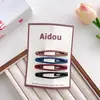 Pinza para el Pelo de Gota de Agua con Goteo de Aceite de Colores Oscuros Pinza para el Pelo Pinza para Mechones Rompidos de Niña Pinza Lateral para la Frente Accesorios para el Cabello Estilo Coreano