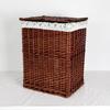 Cesto de roupa suja trançado cesto de roupa suja com tampa grande de rattan cesto de armazenamento de vime para roupa suja loja de panela quente balde de roupa suja atacado