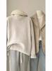 Suéter de Lana 100% Pura con Cuello Redondo para Mujer Invierno 2025 Holgado Casual Moda Suave Ceroso Engrosado Suéter de Base de Invierno para Mujer
