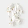 Conjunto de Gaze para Bebê, Roupas de Casa para Bebê, Tops e Calças de Fibra de Bambu de Manga Longa, Roupas de Verão com Ar Condicionado para Crianças Meninas