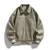 Chaqueta de Cuero Marrón Marrón NASA para Hombre Primavera Sensación de Alta Gama Rufián Guapo Chaqueta de Motocicleta Americana Vintage Stick