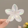 Pinza para el Cabello Transparente Colorida Versátil Estilo Hada Frangipani Popular Transfronteriza Europea y Americana para Cola de Caballo Accesorio para el Cabello para Mujeres
