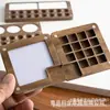 Mini Caja de Paleta Caja de Pintura de Madera Estilo Ins para Niños 12 Compartimentos 24 Compartimentos Caja de Paleta para Acuarela Caja de Madera para Pintura