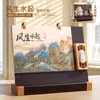 Calendário de mesa com porta-canetas personalizado, novo calendário 2027 estilo vintage de madeira, ornamento criativo, presente corporativo