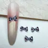 Celebridad de Internet Nuevo Estéreo Estampado de Leopardo Lazo Joyería para Uñas de Resina Lazos Hechos a Mano DIY Uñas Postizas Accesorios para Uñas